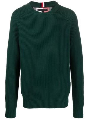 Tommy Hilfiger intarsia-knit logo jumper - Green
