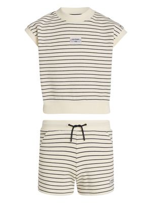 Tommy Hilfiger Junior 1985 Collection striped shorts set - Neutrals