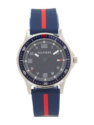 Tommy Hilfiger Junior 34mm striped silicone-strap watch - Blue