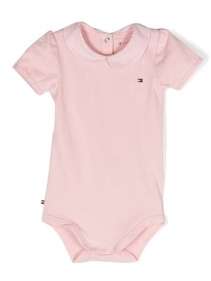 Tommy Hilfiger Junior bib-collar stretch-cotton body - Pink