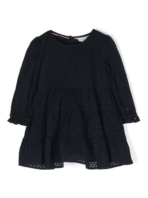 Tommy Hilfiger Junior broderie-anglaise cotton dress - Blue