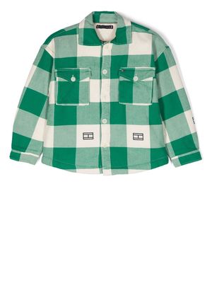 Tommy Hilfiger Junior check-print shirt jacket - Green