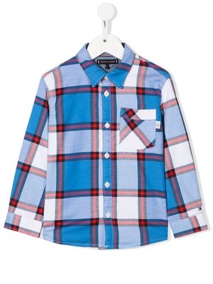 Tommy Hilfiger Junior checked long-sleeve shirt - Blue