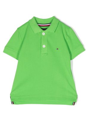 Tommy Hilfiger Junior chest embroidered-logo polo shirt - Green