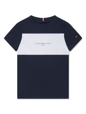 Tommy Hilfiger Junior colour-block cotton T-shirt - Blue