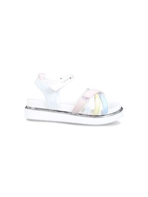 Tommy Hilfiger Junior cross straps open toe sandals - White