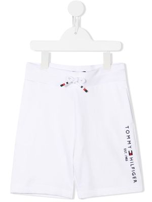 Tommy Hilfiger Junior embroidered-logo shorts - White