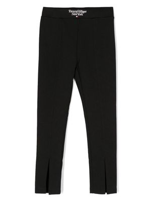 Tommy Hilfiger Junior embroidered-logo skinny-trousers - Black