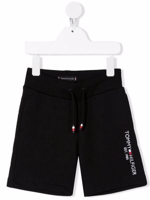 Tommy Hilfiger Junior embroidered logo track shorts - Black