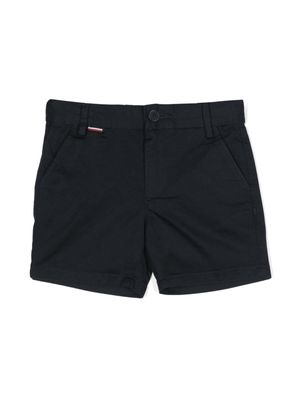 Tommy Hilfiger Junior embroidered-logo twill shorts - Blue