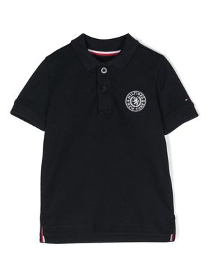Tommy Hilfiger Junior logo-appliqué cotton polo shirt - Blue