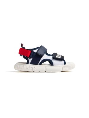 Tommy Hilfiger Junior logo-embossed touch-strap sandals - White