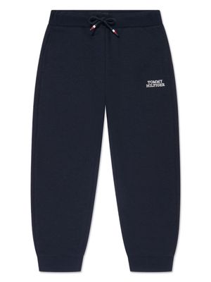 Tommy Hilfiger Junior logo-embossed track pants - Blue