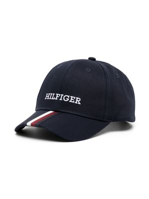 Tommy Hilfiger Junior logo-embroidered cotton baseball cap - Blue