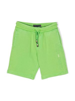 Tommy Hilfiger Junior logo-embroidered cotton shorts - Green