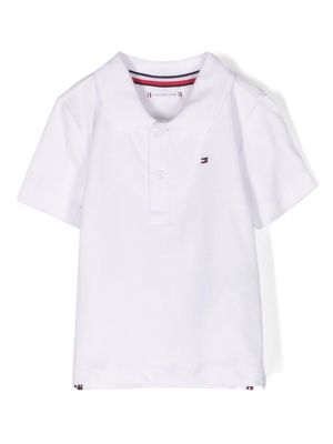 Tommy Hilfiger Junior logo-embroidered polo shirt - White