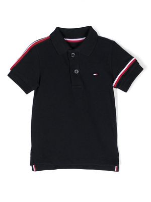 Tommy Hilfiger Junior logo-embroidered short-sleeve polo shirt - Blue