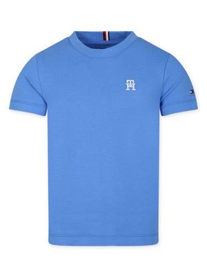 Tommy Hilfiger Junior logo embroidered T-shirt - Blue