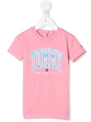 Tommy Hilfiger Junior logo-patch cotton T-shirt - Pink