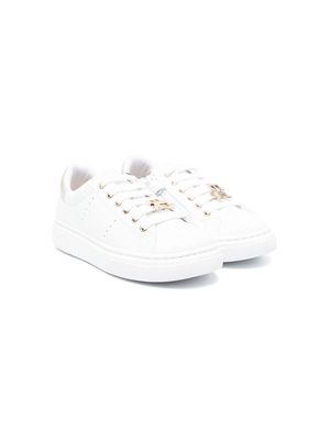 Tommy Hilfiger Junior logo-plaque zipped sneakers - White