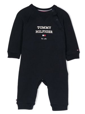 Tommy Hilfiger Junior logo-print cotton romper - Blue