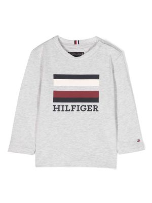 Tommy Hilfiger Junior logo-print cotton sweatshirt - Grey