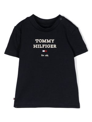 Tommy Hilfiger Junior logo-print crew-neck T-shirt - Blue