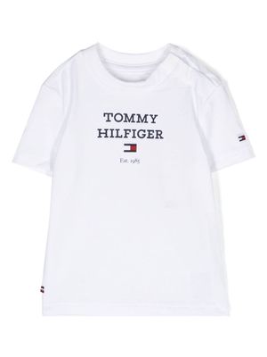Tommy Hilfiger Junior logo-print crew-neck T-shirt - White