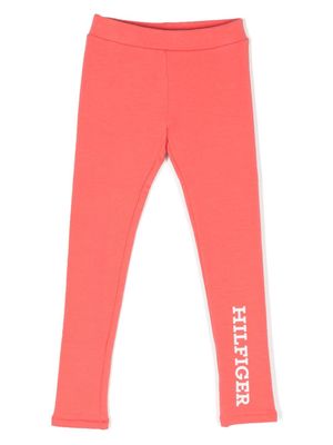 Tommy Hilfiger Junior logo-print elastic-waist leggings - Pink