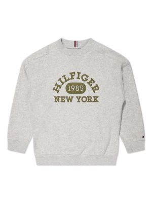 Tommy Hilfiger Junior logo-print fleece sweatshirt - Grey