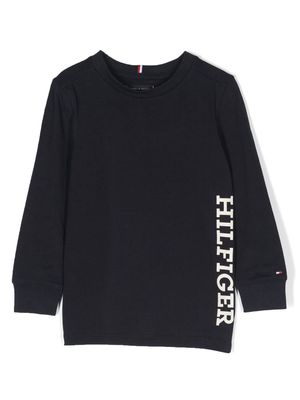 Tommy Hilfiger Junior logo-print jersey sweatshirt - Blue