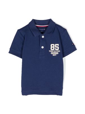 Tommy Hilfiger Junior logo-print short-sleeve polo shirt - Blue