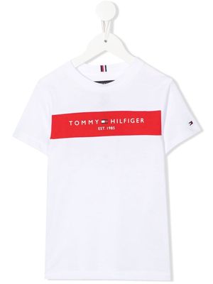 Tommy Hilfiger Junior logo-print short-sleeve T-shirt - White