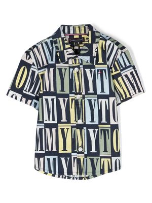 Tommy Hilfiger Junior logo-print short-sleeved shirt - Blue