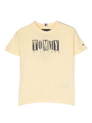 Tommy Hilfiger Junior logo-print short-sleeved T-shirt - Yellow