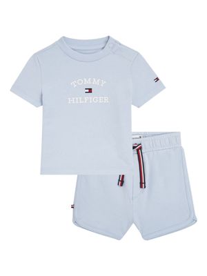 Tommy Hilfiger Junior logo-print shorts set - Blue