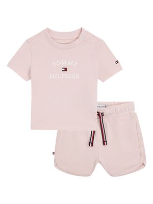 Tommy Hilfiger Junior logo-print shorts set - Pink