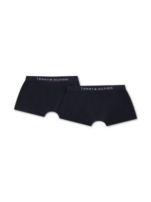 Tommy Hilfiger Junior logo-waistband cotton boxers - Blue