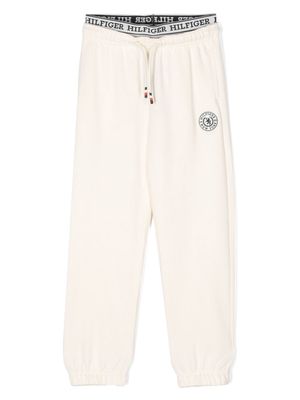 Tommy Hilfiger Junior logo-waistband cotton track pants - AEF CALICO