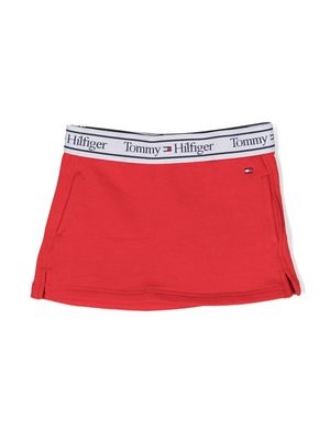 Tommy Hilfiger Junior logo-waistband miniskirt - Red