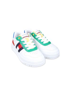 Tommy Hilfiger Junior panelled faux-leather sneakers - White