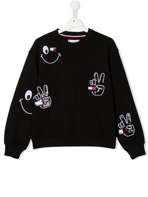 Tommy Hilfiger Junior sequin-embellished sweatshirt - Black