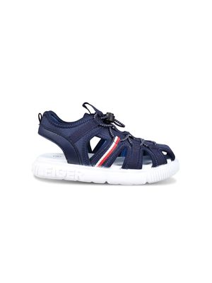 Tommy Hilfiger Junior side-stripe drawstring sandals - Blue