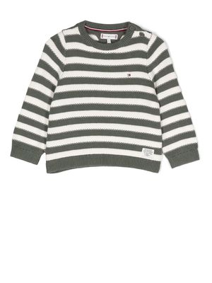 Tommy Hilfiger Junior striped knitted jumper - Green