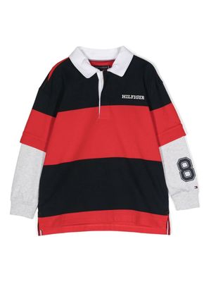 Tommy Hilfiger Junior striped layered polo shirt