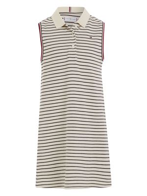 Tommy Hilfiger Junior striped sleeveless polo dress - Neutrals