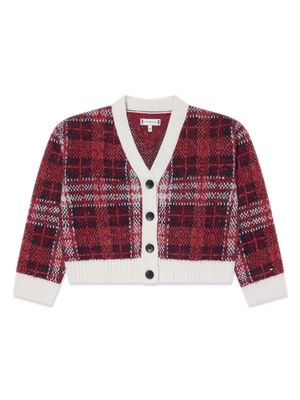 Tommy Hilfiger Junior tartan-check button-up cardigan - Red