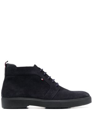 Tommy Hilfiger lace-up suede ankle boots - Blue