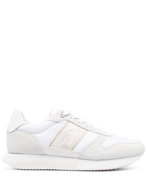 Tommy Hilfiger lace-up suede sneakers - White