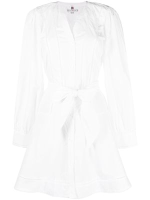 Tommy Hilfiger ladder-lace cotton short dress - White